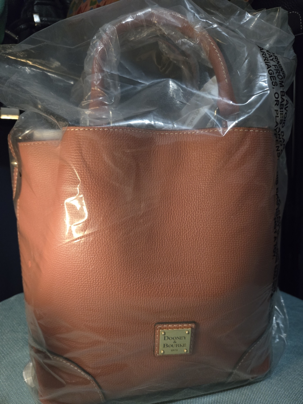 Dooney & Bourke Leather Small Brenna Tote In Terracotta - NWT